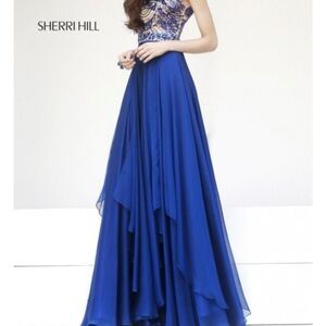 Sherri Hill Royal Blue Prom Dress